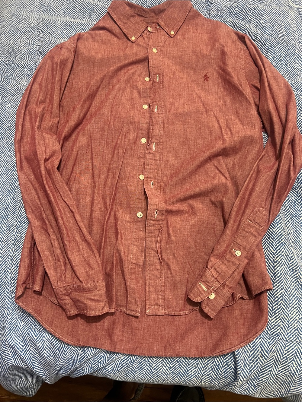 Ralph Lauren Men's Button-Down Shirt — Burnt Orange